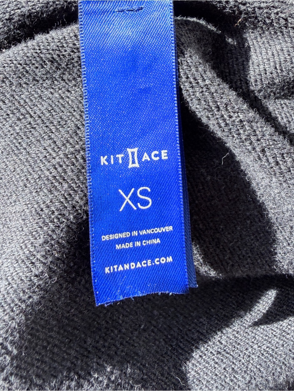 Kit and Ace Dark Grey Cotton Zip Hoodie XS | Pilates Studio Athleisure - Picture 12 of 14